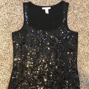 WHBM. sequin tank. size large. ❗️BNWOT❗️